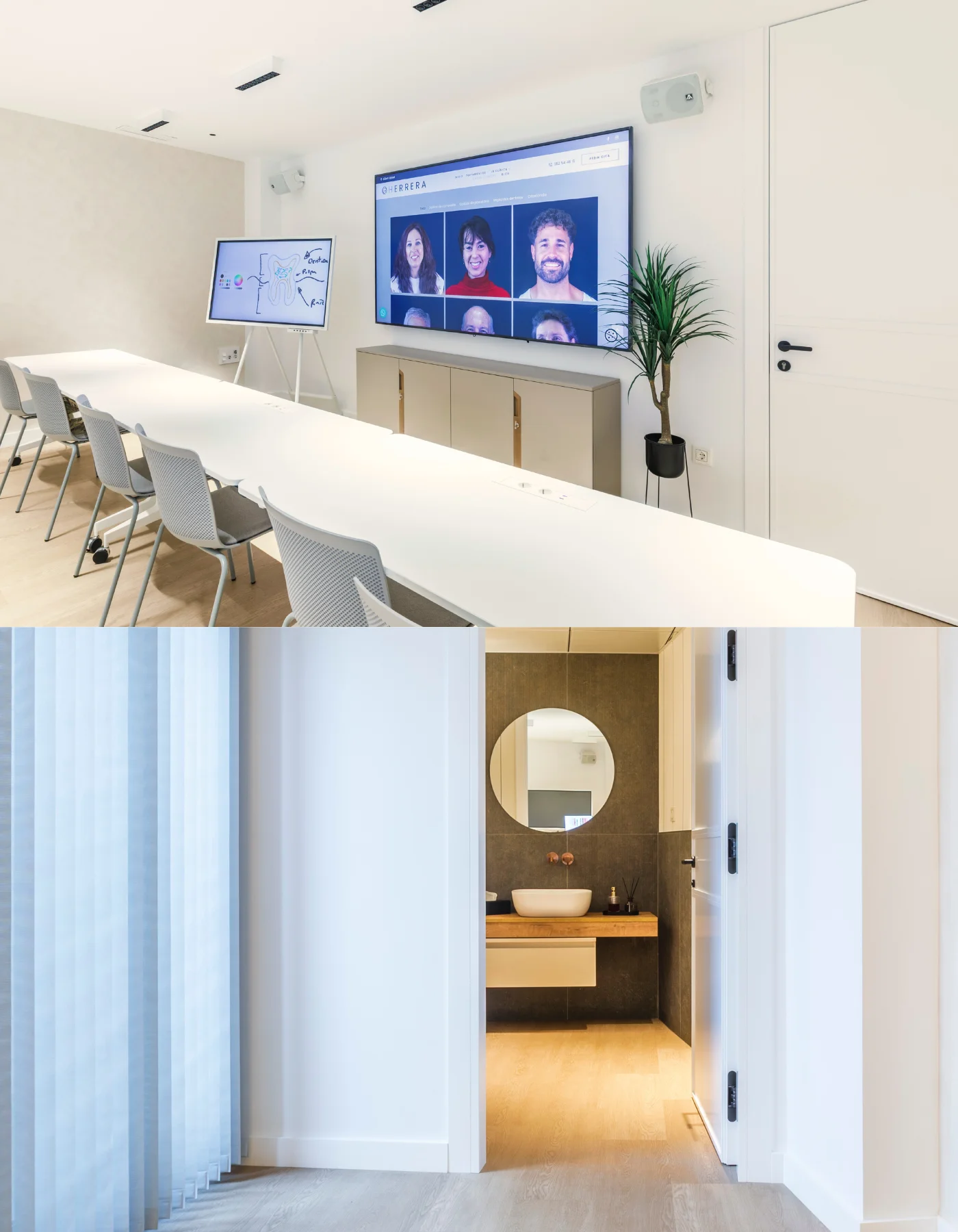 Versión vertical de la sala de formación con hotspots